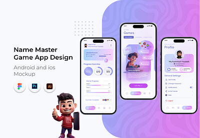 NameMaster Game UI app app design app ui design game game design ui ux
