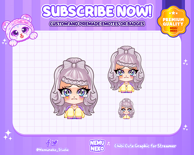 ✨Custom Animated Emotes✨ animation branding chibi emotes commission cute emotes design graphic design illustration motion graphics original character twitch emotes