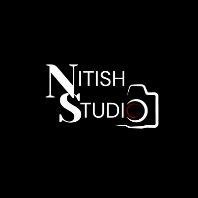 A logo for Photography page name Nitish studio 007 app branding design graphic design illustration insta logo typography