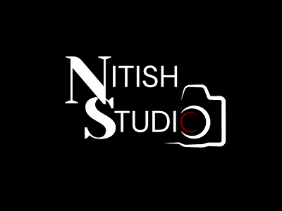 A logo for Photography page name Nitish studio 007 app branding design graphic design illustration insta logo typography