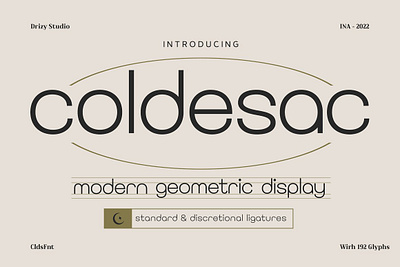 Coldesac – Modern Geometric Font display font experimental font geometric font minimalist font modern font sans serif font