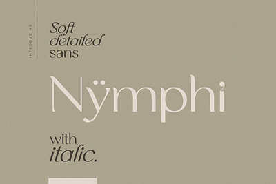 Nymphi soft detailed sans + italic italic font