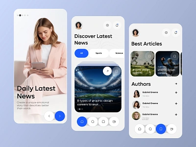 News & Article app mobile ui design ai ai app ai ui app ui design application breaking news content app crypto crypto app educational language media app mobile news news app news interface newspaper search social media world news