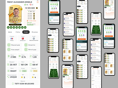 The mobile application for the FIFA game figma ui uxui design uxui designer web design web designer