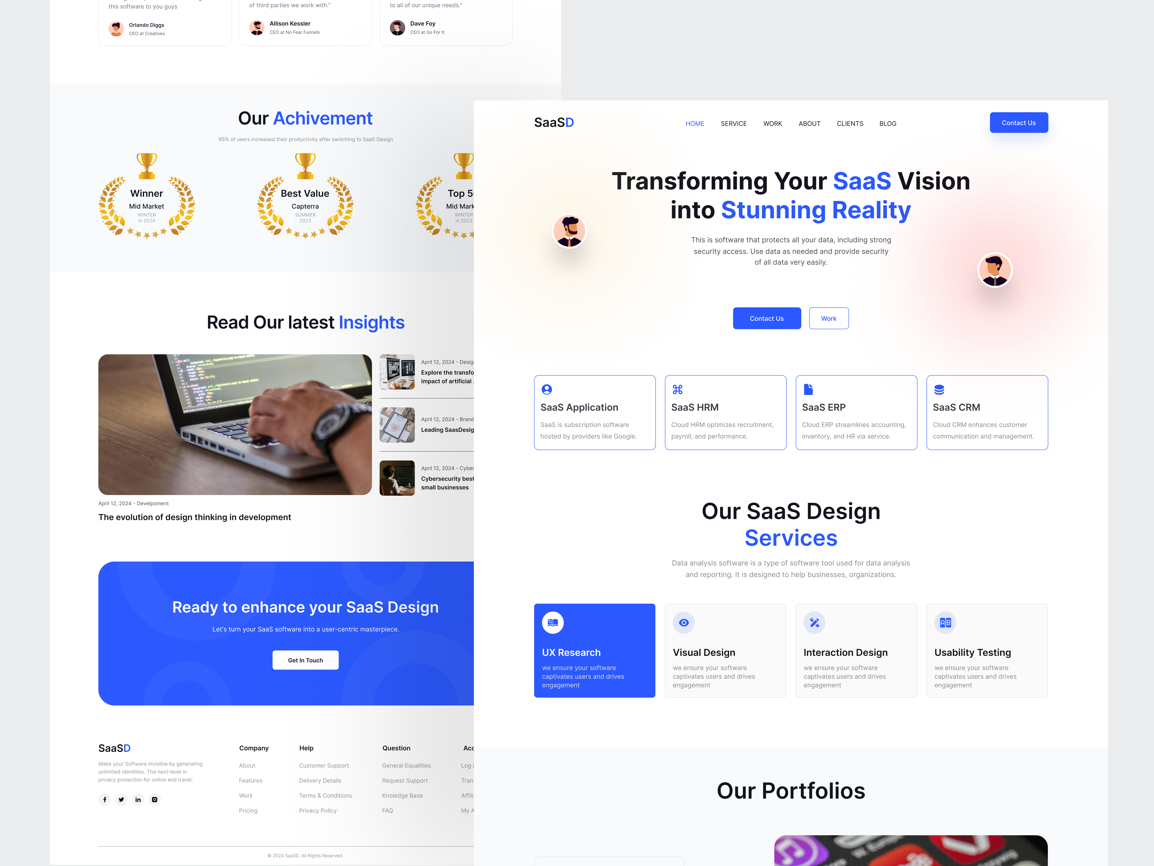 SaaS Landing Page Design award winning b2b clean figma landing page landing page design landing page ui minimal modern saas saas design saas landing page saas product saas ui saas web saas website design trending web design website website design