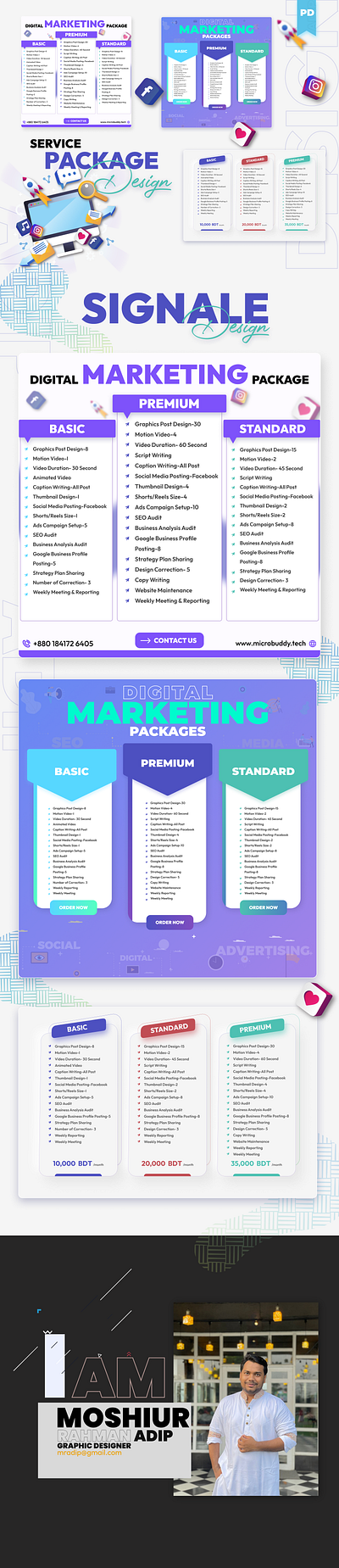 Service Package of Digital Marketing design graphic design service package