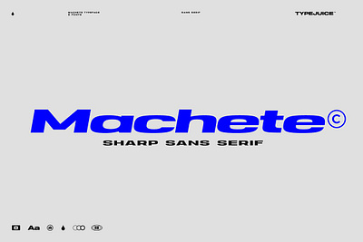Machete branding corporate poster simple type typeface variable