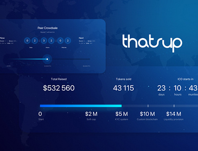 ThatsUp blue ui cryptocurrency futuristic gradient hitech infographics ios 18 iphone 16 modern social startup