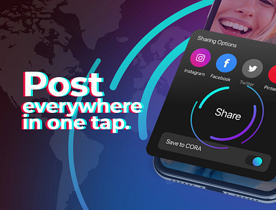 CORA – Instant Sharing cora dark design ios 18 iphone 16 post sharing sharings simple app social