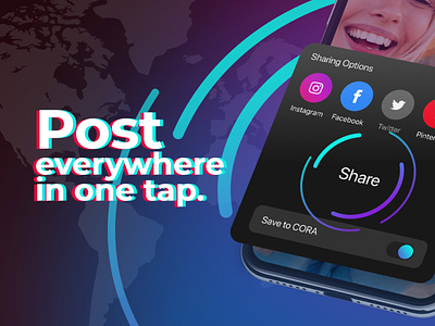 CORA – Instant Sharing cora dark design ios 18 iphone 16 post sharing sharings simple app social