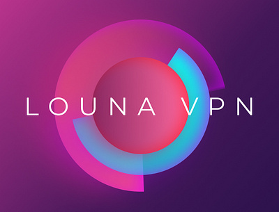 Louna VPN coloured app custom dark theme futuristic louna vpn management pink vibrant vpn