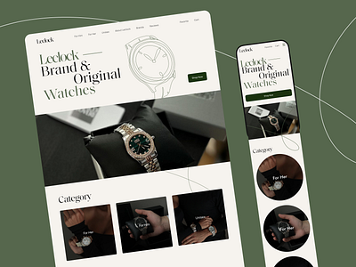 Luxyry Watch Landing Page adobe illustrator design figma ui ui design ui ux design