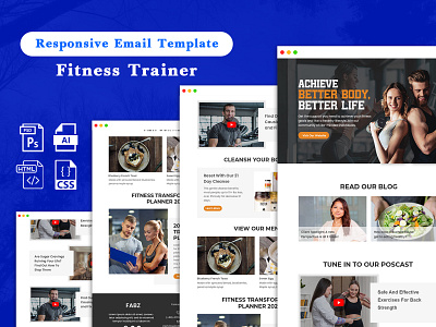 Fitness Trainer Email Template Design best email templates for gmail branding email design in photoshop email marketing email template email template design email templates in gmail fitness trainer fiverr free email templates for gmail gmail email template graphic design logo newsletter photoshop email template upwork