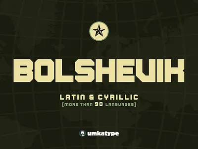 Bolshevik - Bold Display Font bold font font design header font strong font