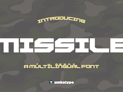 Missile - Display Font angular font bold font font design header font strong font