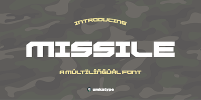 Missile - Display Font angular font bold font font design header font strong font