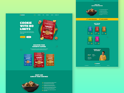 Cookie Websites Homepage UI Design design graphic design landing page design minimal ui ux web design