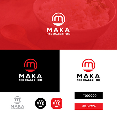 Maka Logo Design food logo letter logo logo design m logo minimal logo modern logo restaurant logo simple logo