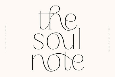 Soul Note Font beautiful logo elegant ligature modern light smooth unique