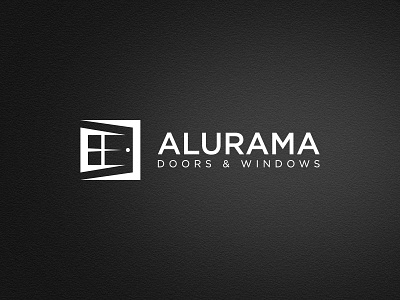 Alurama Doors & Windows. black and white color logo brand identity branding business logo bw color logo door compan y logo door logo door wand window logo doors and windows logo doors logo doors making logo logo logo design minimal logo modern doors logo unique door logo window company logo window logo windows logo windows making logo