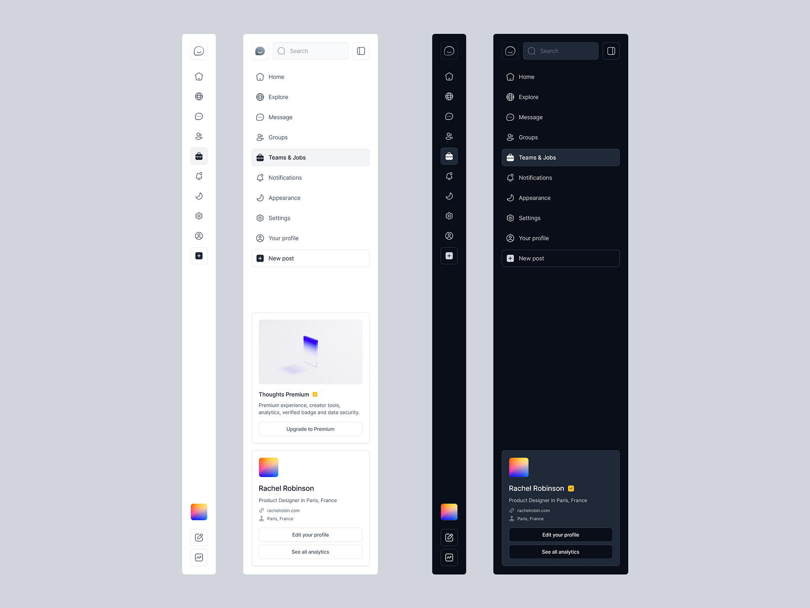 Sidebar Menu by Louis Nguyen on Dribbble