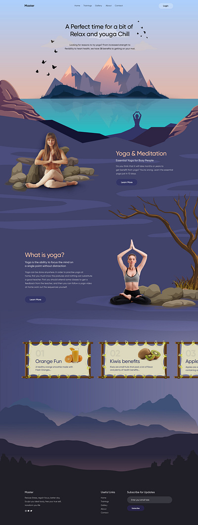 Yoga & Meditation - Landing Page