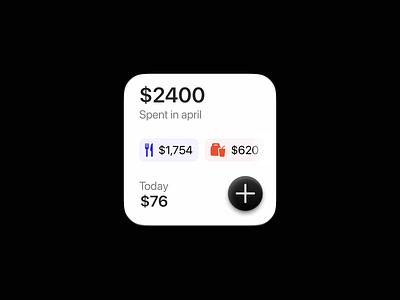 Daily budget app widget UI budget finance interaction design ios ui uxui widget