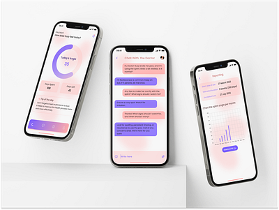 Purrfect Healing app assistant cat cute design doctor dog fun injury medical mobile pet pink purple splint tracking ui ui design uiux ux design