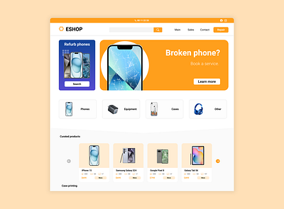 Online phone / pc IT e-commerce store landing and product page e comm shop ecomm ecommerce online product online shop online shop design online store online store design pc store phone shop phone store product page