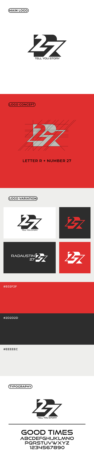 RADAUSTIN 27 LOGO DESIGN branding gaming logo modern wordmark youtube chanel