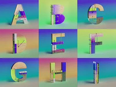 36 days of type 2024 - Part I 36daysoftype 36daysoftype2024 3d animation blender branding cinema4d design illustration motion design motion graphics redshift