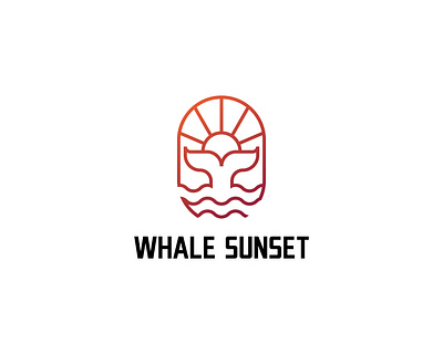 Whale Sunset Logo whale