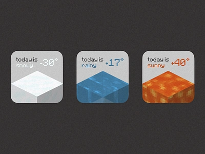 Weather Stone Widget app design figma ios minecraft stone weather widget