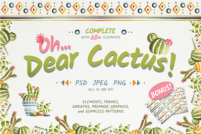 Oh...Dear Cactus! flatdesign graphic design illustration