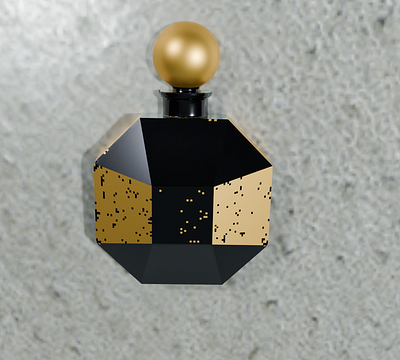 black and gold perfume 3d 3d model 3d modeling 3d render animation behance blender cycles design dribbble graphic design render rendering visualization