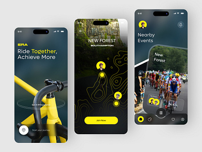 ERA- Cycle Route Planner clean cycle figma mobile popular ui ux web