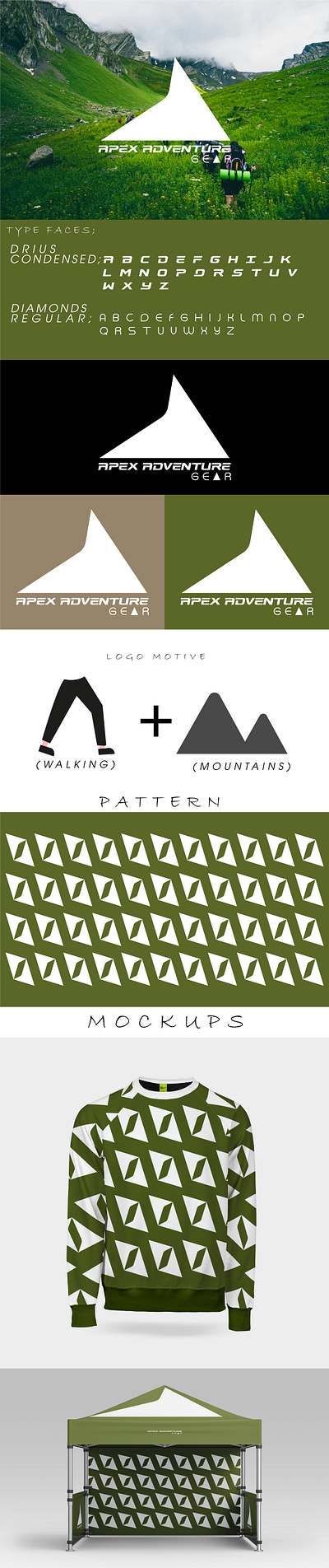APEX ADVENTURE MOUNTAIN EQUIPMENT SELLING COMPANY branding graphic design hiking hill iilustrator logo logodesign mockup mountain nature pictorial mark trekking vector