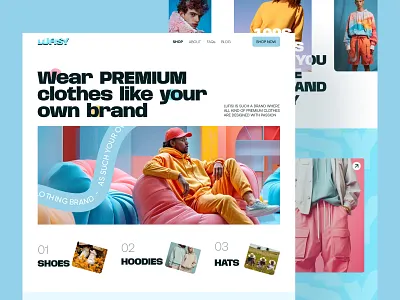 LUFISY. Fashion Landing Page clothing clothing website e commerce fashion fashion brand fashion web landing page online store outfits ui web website