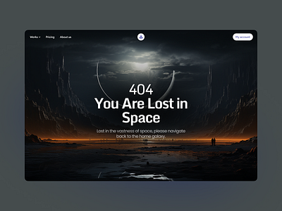 404 Error Page 404 404 error 404 page design 404 web page 404page dark website error error 404 error page landing page lost minimal page not found planet simple space ui website website design website landing page