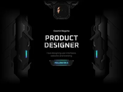 Personal website concept dark fantasy gui neomorphism portfolio skeuomorphism tech ui ux website