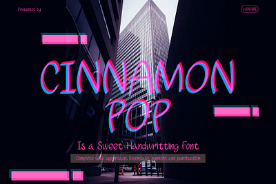 Cinnamon Pop flatdesign font graphic design typeface