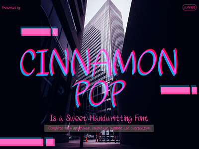 Cinnamon Pop flatdesign font graphic design typeface