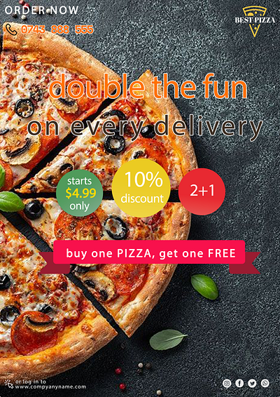 the best PIZZA POSTER graphic design