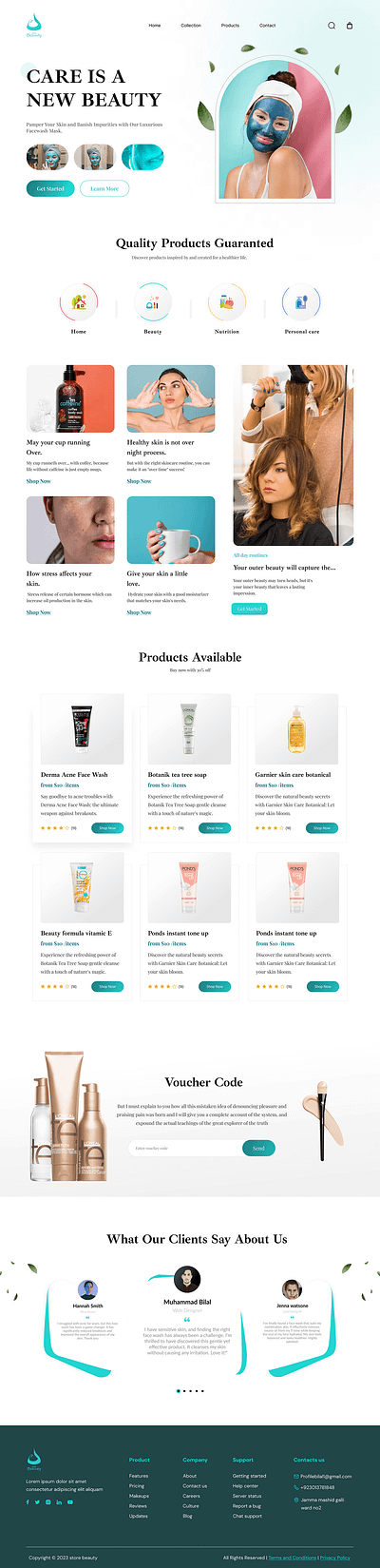 E-commerce Website - Beauty Products