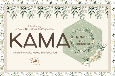 Kama flatdesign font graphic design typeface