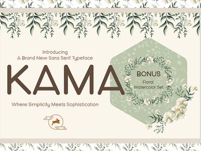 Kama flatdesign font graphic design typeface