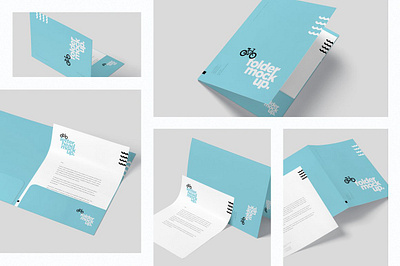 Paper Folder Mockups brand branding corporate design file identity office paper paper folder mockups presentation print showcase stationary stationery ups