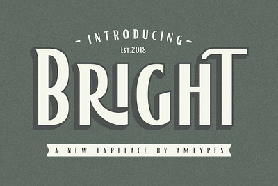 Bright Font allcaps alternates amtypes badge branding bright bright font clean ligatures logo opentype retro typeface vintage vintage badge vintage font