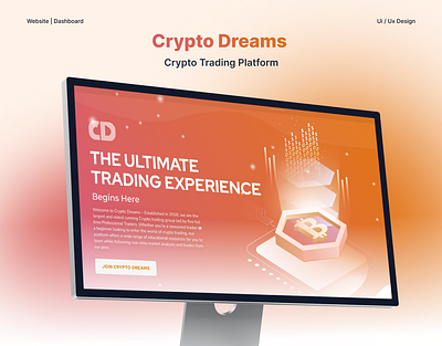 CryptoDreams | Crypto Trading Platform | Web3 animations website crypto crypto trading orange website ui ux web design web3