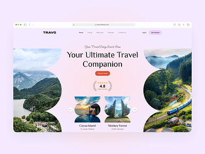 Travel Website | Travo airbnb booking bookme branding design destination graphic design illustration logo online travel typography ui user experience vacation website